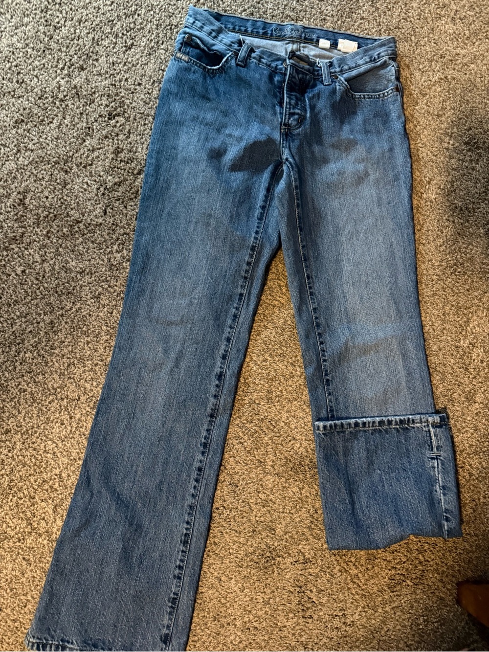 Cruel Girl Women’s Mid Wash Blue Straight-Leg Jeans